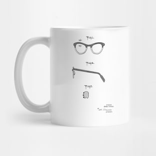 Glasses VINTAGE PATENT DRAWING Mug